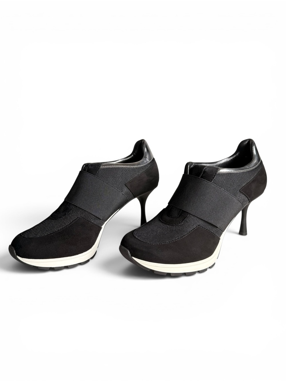 Sneex The Icon Black Hybrid Sneaker Heels Women's Size 9 Luxury Shoes NWOT